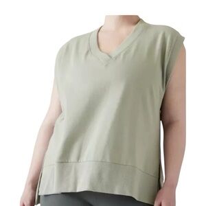 Athleta Sleeveless V-Neck Top in fern green